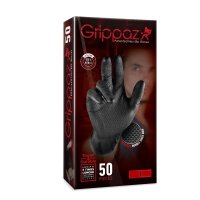 Grippaz Nitril Einweghandschuh Modell 246 Schwarz Box mit...