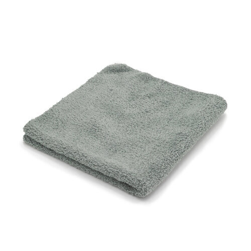 Nonpaint24 Microfasertuch Poliertuch 40x40 cm doppelseitig Flausch randlos Grau  Premium Qualität
