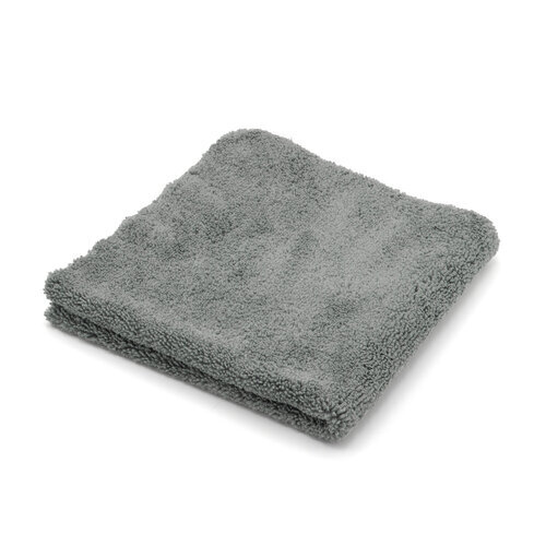 Nonpaint24 Microfasertuch Poliertuch 40x40 cm einseitig Flausch randlos Grau  Premium Qualität