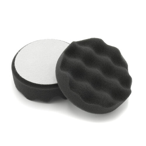 Nonpaint24 Polierschaum Polierpad Polierschaumpad gewaffelt , weich schwarz, Ø 80 mm 1 Stück Profi Qualität