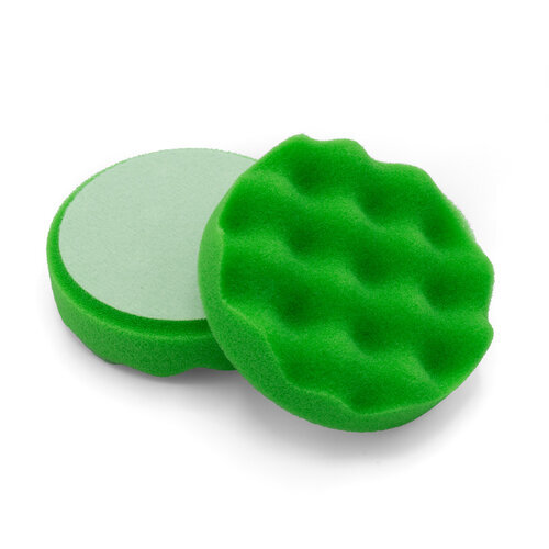 Nonpaint24 Polierschaum Polierpad Polierschaumpad gewaffelt , medium grün, Ø 80 mm 1 Stück Profi Qualität