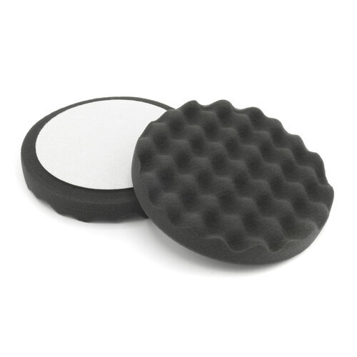 Nonpaint24 Polierschaum Polierpad Polierschaumpad gewaffelt , weich schwarz, Ø 150 mm 1 Stück Profi Qualität